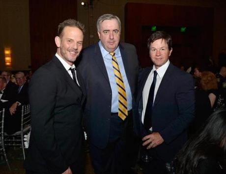 Director Peter Berg, former Boston Police Commissioner Ed Davis and Boston's own Mark Wahlberg attend the 3rd annual Boston Police Department Foundation Gala. 
