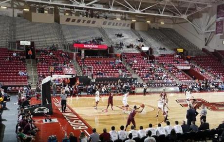 The BC men?s basketball team suffered a fifth consecutive losing season, the program?s longest slump since World War II. In addition, the program has lost thousands of paying customers since moving to the Atlantic Coast Conference from the Big East. 
