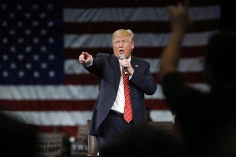 Donald Trump spoke in Tampa, Fla., on Monday.
