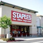 epa05153030 (FILE) A file photo dated 11 June 2008 showing a Staples office supplies story in La Mesa, California, USA. The European Commission gave the go-ahead 10 February 2016 for the US-based office supply company Staples to take over its domestic rival Office Depot, but said the merged company must sell off some of its European business to preserve competition. Staples announced a year ago that it would purchase Office Depot for 6.3 billion dollars, merging the two global office supply giants. EPA/GARY KEMPER *** Local Caption *** 01377520