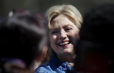 Clinton spoke to supporters in North Carolina.
