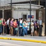 Cubans lined up at the US embassy in Havana last year to get visas to travel to the states.