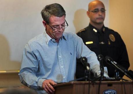 The father of Zachary Marr, Matthew Marr, became emotional as he spoke to the media at a press conference at the police station in Harvard. 
