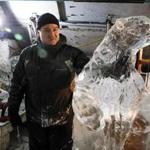 Ice carver Eric Fontecchio of Brookline Ice Co. said working with ice is very exacting and technically demanding. ?I?ve been doing ice sculptures for years now, and I learned from the school of hard knocks. There?s only one way to learn ice sculpting, and that?s by doing it,? he said.