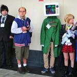 The huge Anime Boston convention was held at the Hynes Convention with thousands of costumed participants. 