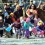 Children raced for eggs in Ohio.
