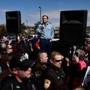 Republican presidential contender Ted Cruz addressed supporters on Monday from the back of a pickup truck at a campaign stop in Altoona, Wis. 