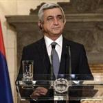 Armenian President Serzh Sargsyan spoke in Athens, Greece, on March 15.