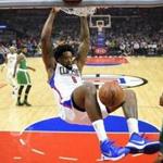 Clippers center DeAndre Jordan (13 points, 14 rebounds) threw down a dunk during the first half.