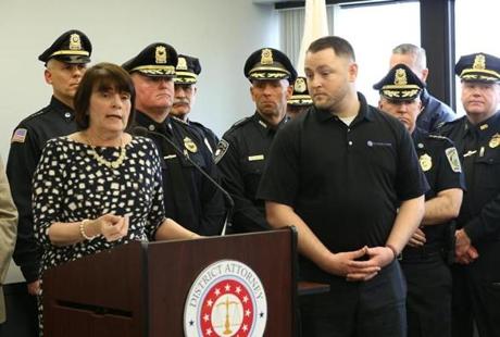 Middlesex district attorney Marian Ryan, left, addressed the spike in overdoses at a press conference.
