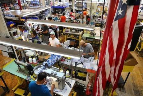 New Balance has several Northeast factories, including in Lawrence. 
