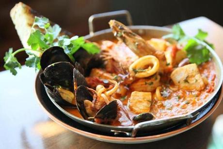 The Tuscan seafood stew at Osteria Posto in Waltham.
