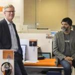 Cambridge, MA - 10/28/2015 - Hubspot co-founders CEO Brian Halligan(L) and CTO Dharmesh Shah pose for a portrait in the company's office in Cambridge, MA, October 28, 2015. Upper management such as Shah and Halligan work at cubicles in the same environment as the rest of the staff. (Keith Bedford/Globe Staff) 