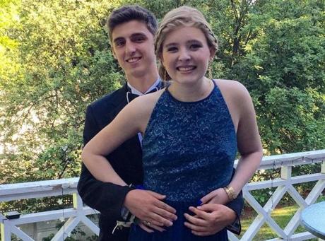 Catherine Malatesta and Peter Clifford on prom night, May 29, 2015. Catherine died weeks later of a rare cancer.
