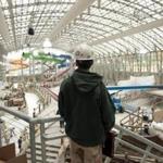 The Pumphouse, a giant indoor water park, under construction at Jay Peak.