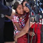 Zoyla Cruz held her daughter, Sophie, 6, after speaking to the media in front of the Supreme Court, where justices heard a challenge to President Obama?s immigration plan.
