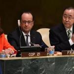 CORRECTION - (L-R)SÃ©golÃ¨ne Royal, Francois Hollande, President of France, and UN Secretary General Ban Ki-moon,attend the high level signature ceremony for the Paris Agreement at the United Nations General Assembly Hall April 22, 2016 in New York. World leaders are gathering at the United Nations to sign the Paris climate deal on combatting global warming, a first step towards ensuring they uphold their promises to cut greenhouse gas emissions. / AFP PHOTO / TIMOTHY A. CLARY / The erroneous mention[s] appearing in the metadata of this photo by TIMOTHY A. CLARY has been modified in AFP systems in the following manner: [SÃ©golÃ¨ne Royal) instead of [Princess Lalla Salma of Morocco]. Please immediately remove the erroneous mention[s] from all your online services and delete it (them) from your servers. If you have been authorized by AFP to distribute it (them) to third parties, please ensure that the same actions are carried out by them. Failure to promptly comply with these instructions will entail liability on your part for any continued or post notification usage. Therefore we thank you very much for all your attention and prompt action. We are sorry for the inconvenience this notification may cause and remain at your disposal for any further information you may require.TIMOTHY A. CLARY/AFP/Getty Images