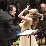 Conductor Andris Nelsons with his wife, soprano Kristine Opolais, in 2014.
