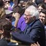 Bernie Sanders greeted supporters following his rally at Roger Williams Park on Sunday in Providence, Rhode Island.