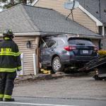 A car had plowed into a Billerica day care center with children inside on Thursday evening.
