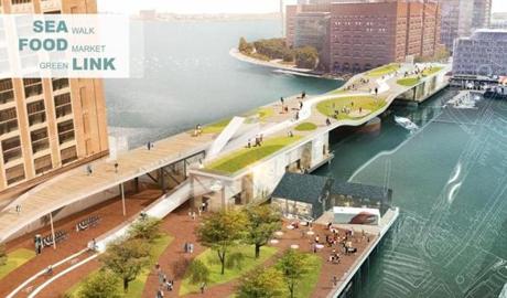 07northern- Sea Food Link- Northern Ave. Bridge design competition. (Boston Redevelopment Authority)
