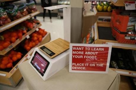 Prototype packages and signs giving consumers more detailed information on food choices were tested at the South Bay Target store in Dorchester. The Food + Future coLAB ? a collaboration of Target, the Cambridge design firm Ideo, and the Massachusetts Institute of Technology Media Lab ? is developing new ideas on how markets can interact with their customers.

