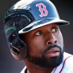 Boston, MA - 05/14/16 - (1st inning) Boston Red Sox center fielder Jackie Bradley Jr. (25) continued his hot hitting after being moved up into the two spot in the batting order in place of Boston Red Sox second baseman Dustin Pedroia, who had the day off. Bradley singled on this at bat. The Boston Red Sox take on the Houston Astros in Game 3 of a four game series at Fenway Park. - (Barry Chin/Globe Staff), Section: Sports, Reporter: Peter Abraham, Topic: 15Sox Astros, LOID: 8.2.2933426785. 
