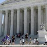 WASHINGTON, DC - MAY 20: Tourists leave after taking a tour of the U.S. Supreme Court May 20, 2016 in Washington, DC. Twenty years ago, on May 20, 1986, the Supreme Court ruled in the case Romer v. Evans, a decision that a state constitutional amendment in Colorado preventing protected status based upon homosexuality or bisexuality did not satisfy the Equal Protection Clause. The ruling started a cascade of court decisions that ultimately led to the court's ruling striking down state bans on same-sex marriage. (Photo by Chip Somodevilla/Getty Images)