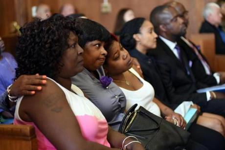 Family and friends of homicide victim Keosha Gilmore sat in court for the sentencing of Christopher Jackson. 
