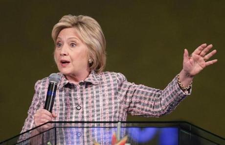 Hillary Clinton spoke in Oakland, Calif., on Sunday. 

