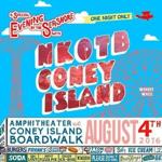 This poster promotes the New Kids on the Block show at Coney Island. 
