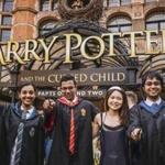 Fans lined up in Harry Potter garb to see the opening night of the new play, ?Harry Potter and the Cursed Child.?