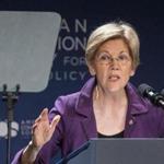 Sen. Elizabeth Warren (D-Mass.) speaks during the American Constitution Society National Convention at the Capital Hilton in Washington, June 9, 2016. Now that Sen. Bernie Sanders is all but out of the presidential race, Democrats can unite to take aim at Donald Trump. Their new sledgehammer is Warren, who is expected to officially endorse Hillary Clinton. (Zach Gibson/The New York Times)
