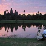 Tourists viewed the Angkor Wat temples at sunrise, outside Siem Reap, Cambodia. An Australian archeologist says he and colleagues have found evidence of previously undiscovered medieval urban and agricultural networks surrounding the ancient city of Angkor Wat.