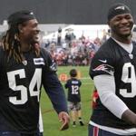 Dont'a Hightower (54) and Jamie Collins (91) have been key members of the Patriots defense, but how much is the team willing to pay to keep them away from free agency? 