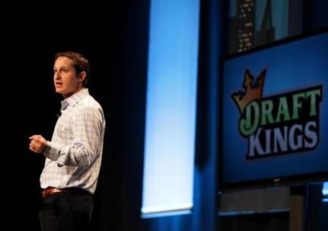 Boston, MA - 10/28/15 - DraftKings CEO & Founder Jason Robins, cq, speaking at MassChallenge awards ceremony. - (Barry Chin/Globe Staff), Section: Business, Reporter: Curt Woodward, Topic: 28draftkings, LOID: 8.2.132341105. 
