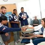 Patriots rookies, Devin Lucien, Ted Karras, Elandon Roberts, and Kamu Grugier-Hiill visited Boston Children's Hospital last week.