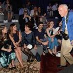 Bill Cunningham at the Marc Jacobs Spring 2014 fashion show in September 2013. 