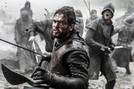In this image released by HBO, Kit Harington portrays Jon Snow in a scene from 