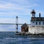 The Rose Island Lighthouse in Narragansett Bay.