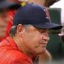  Boston- 07/02/2016 Boston Red Sox vs LA Angels. Sox manager John Farrell reacts by closing his eyes as Angels Gregorio Petit hits a double in the 8th inning with the Sox down, 20-2. Boston Globe staff photo by John Tlumacki(sports)