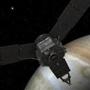 A rendering provided by NASA shows an artist?s rendering of the Juno spacecraft upon arriving at Jupiter.