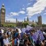 Thousands of protesters gathered in Parliament Square to protest against Britain's vote to leave the EU.