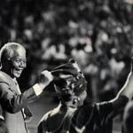Nelson Mandela spoke at the Hatch Shell in Boston in June 1990, praising Boston and Massachusetts for their fight against apartheid.