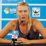 Maria Sharapova of Russia speaks during a news conference at the Brisbane International tennis tournament in Brisbane, Australia on January 1, 2013. REUTERS/Daniel Munoz/File Photo TPX IMAGES OF THE DAY 