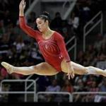 Aly Raisman during the floor exercise in the women's gymnastics US Olympic team trials in San Jose, Calif.  