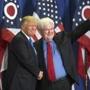 Donald Trump and former House Speaker Newt Gingrich at a campaign rally in Cincinnati earlier this month. 