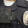 A Los Angeles Police officer wore an on-body camera during a demonstration of the technology in 2014. 