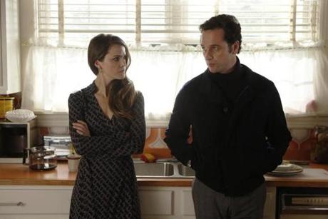 Matthew Rhys and Keri Russell received Emmy nominations for best actor and best actress, and their FX series, ?The Americans,? was nominated for best drama.
