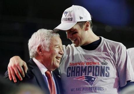 Tom Brady and Patriots owner Robert Kraft have always been on the same page.
